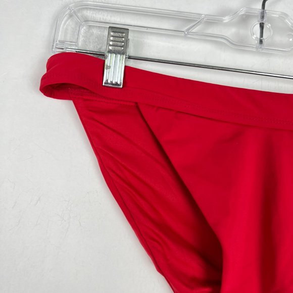 NWT Andie Swim The Banded Cheeky Flat Bottom Bikini Cherry Red Size Large L NEW - Picture 3 of 11